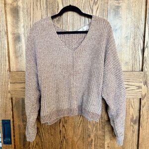 🤎Cozy V-Neck Knit Sweater🤎 in Taupe- Women's